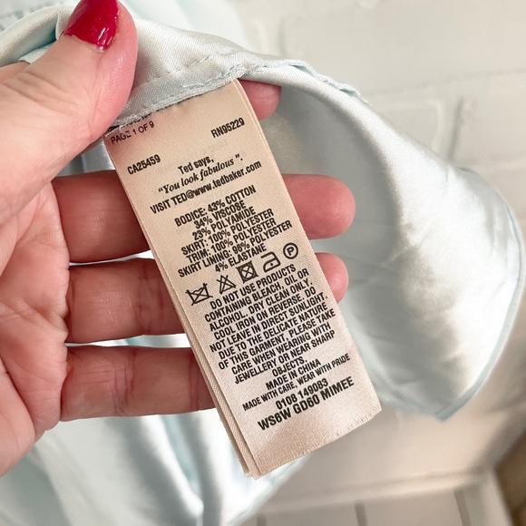 Ted Baker London Mini Dress Formal Gown Lace Flowy Bow Preppy Coquette Retro M - Picture 11 of 16